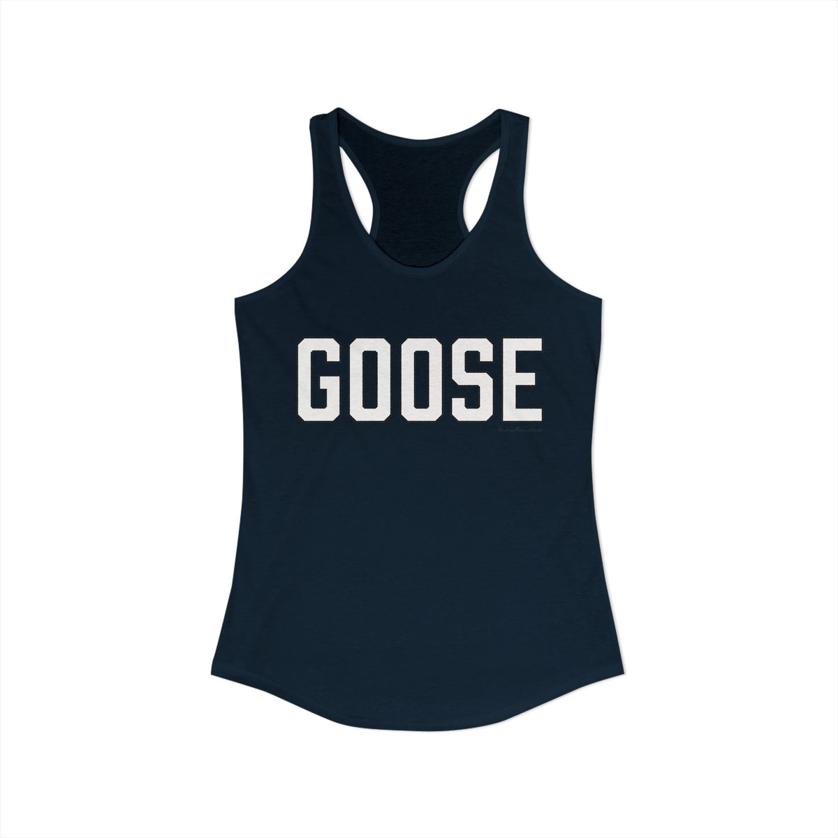 Goose Zip Code - White & Black Women's Ideal Racerback Tank Top