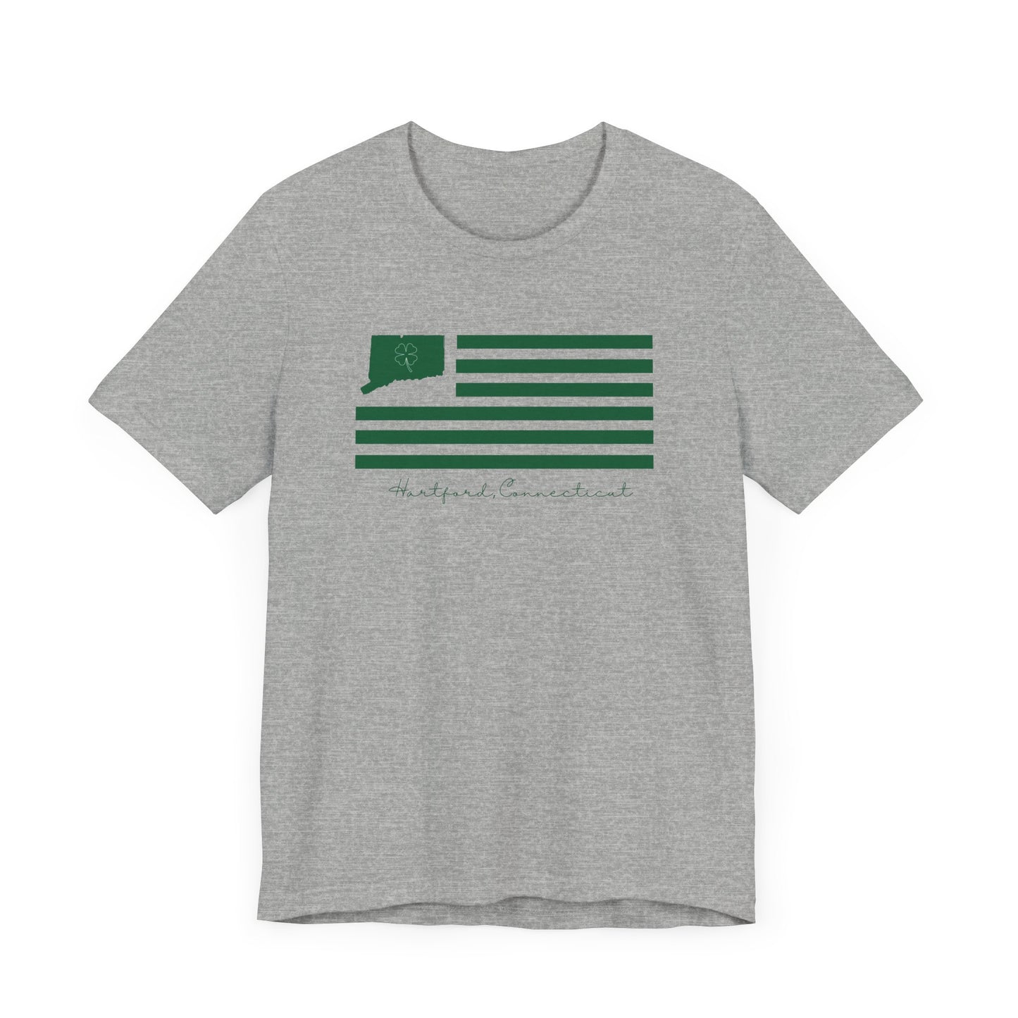 Hartford Connecticut St. Patrick’s Day Flag Unisex Jersey Short Sleeve T-Shirt