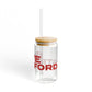 Love Stratford Glass Can with Straw and Lid, 16oz