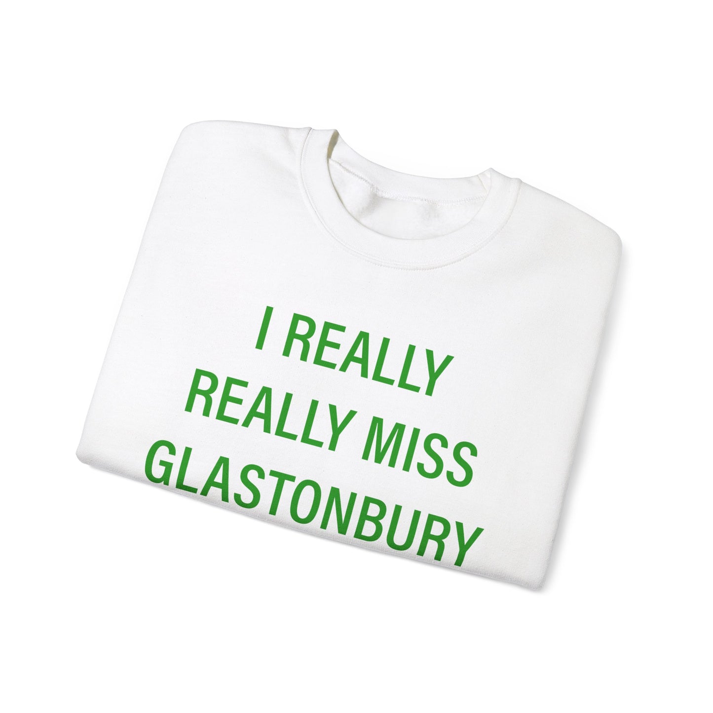 I Really Really Miss Glastonbury Unisex Heavy Blend™ Crewneck Sweatshirt