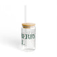 41 Tilt Strawberry Hill Glass Can with Straw and Lid, 16oz