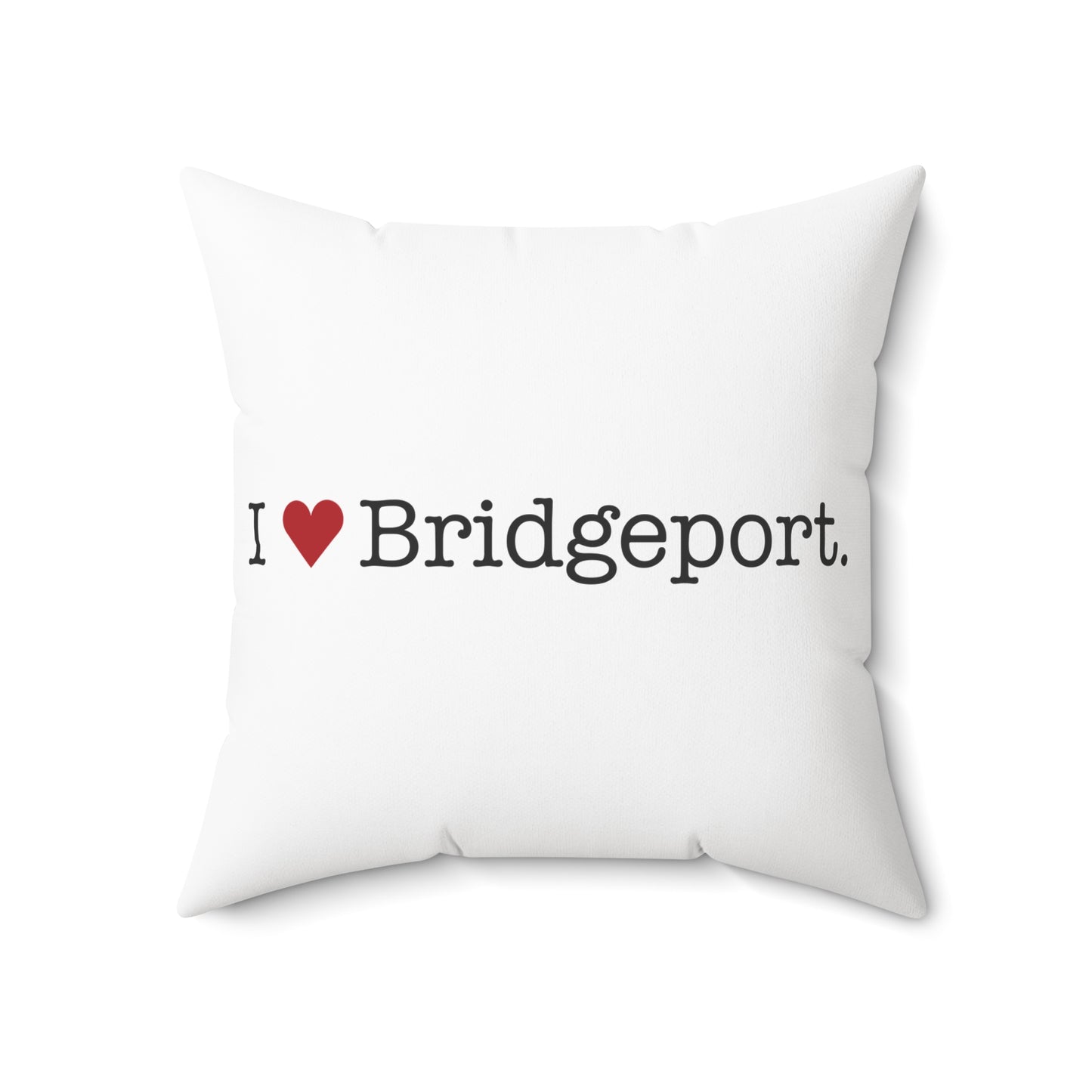I Heart Bridgeport. Spun Polyester Square Pillow