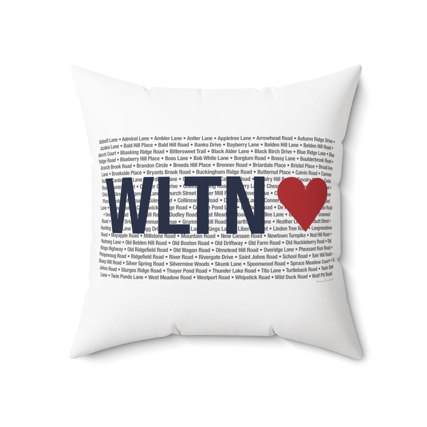 Wilton Love Spun Polyester Square Pillow