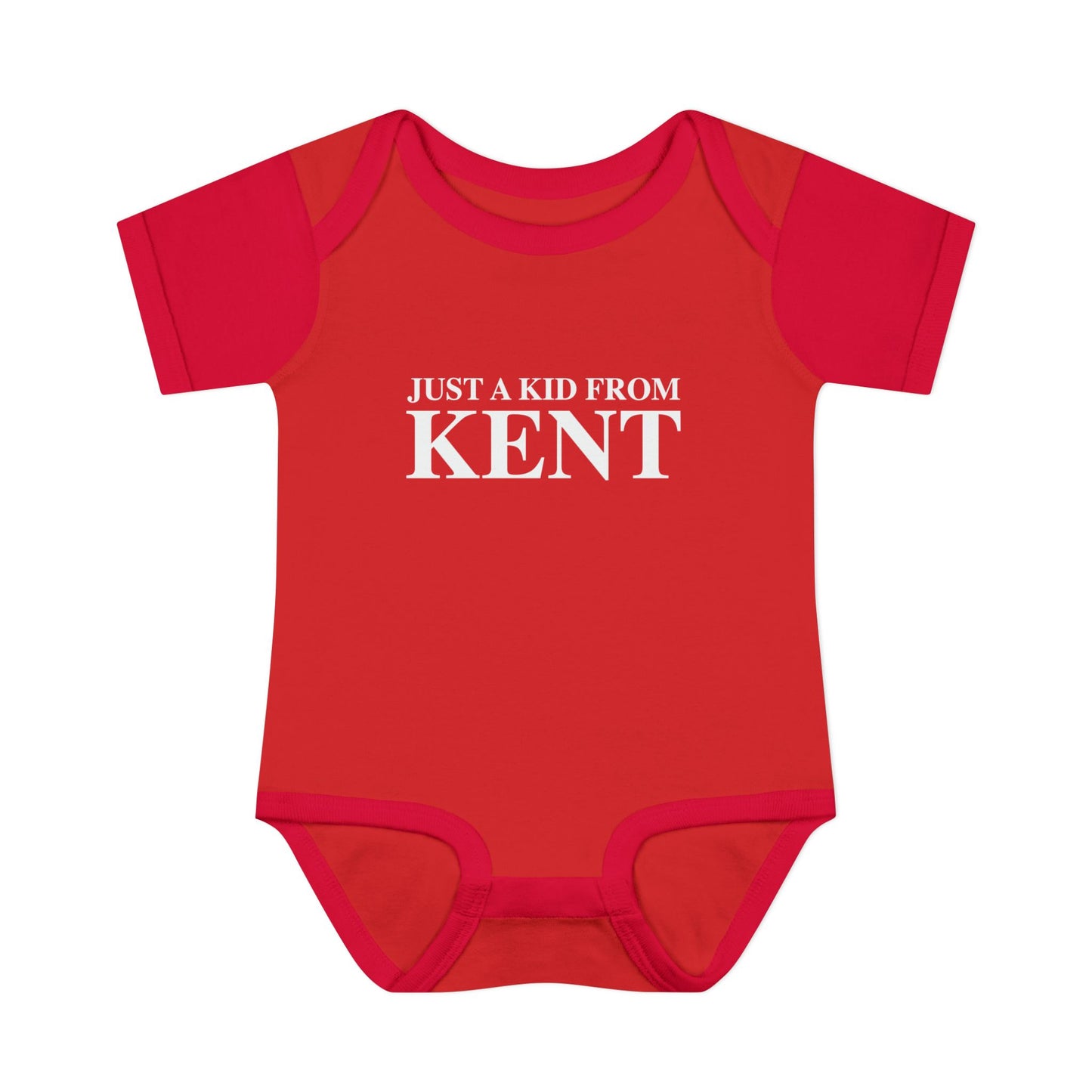 Just a kid from Kent Infant Baby Rib Bodysuit