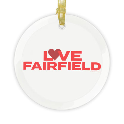 Love Fairfield Glass Ornaments