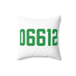 06612 Easton Connecticut Zip Code Spun Polyester Square Pillow