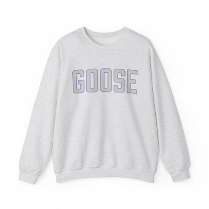 Goose Zip Code Gray & Purple Unisex Heavy Blend™ Crewneck Sweatshirt