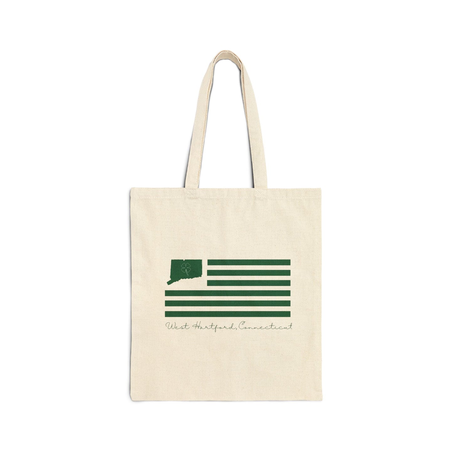 West Hartford Connecticut St. Patrick’s Day Flag Cotton Canvas Tote Bag
