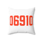 06910 Stamford Connecticut Zip Code Spun Polyester Square Pillow