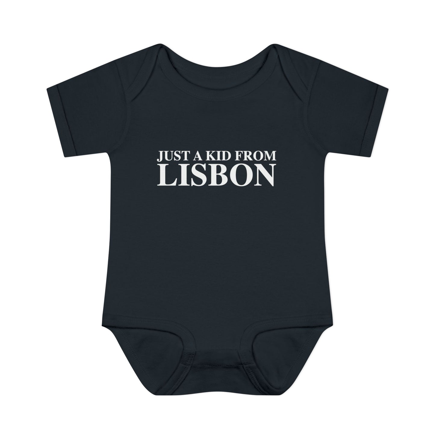 Just a kid from Lisbon Infant Baby Rib Bodysuit