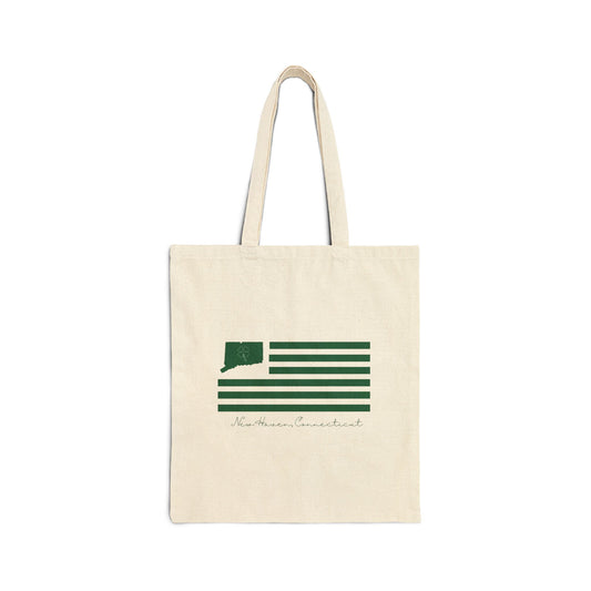 New Haven Connecticut St. Patrick’s Day Flag Cotton Canvas Tote Bag