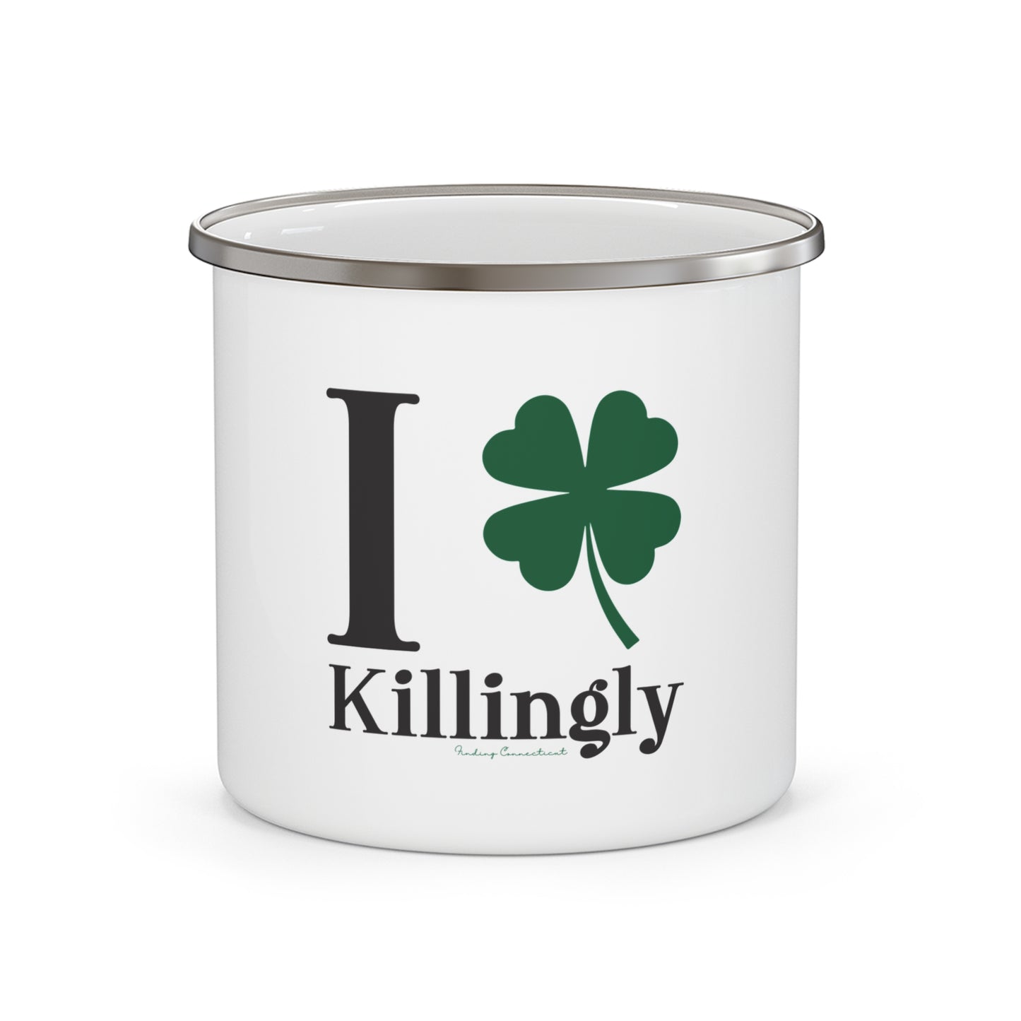 I Clover Killingly Enamel Camping Mug