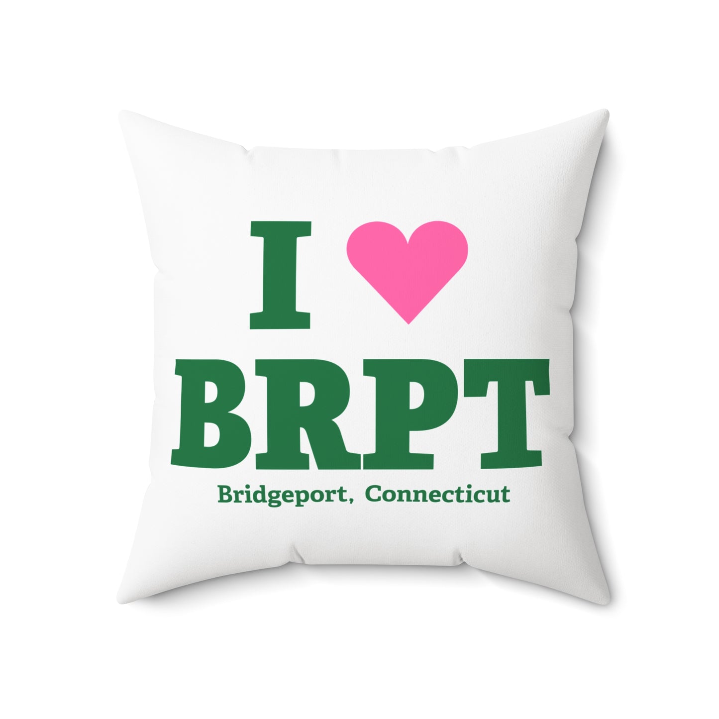 I Heart BRPT Spun Polyester Square Pillow