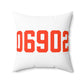06902 Stamford Connecticut Zip Code Spun Polyester Square Pillow