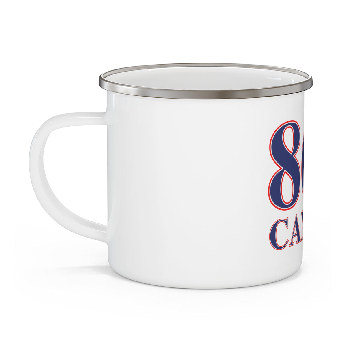 860 Canton Red, White & Blue Enamel Camping Mug