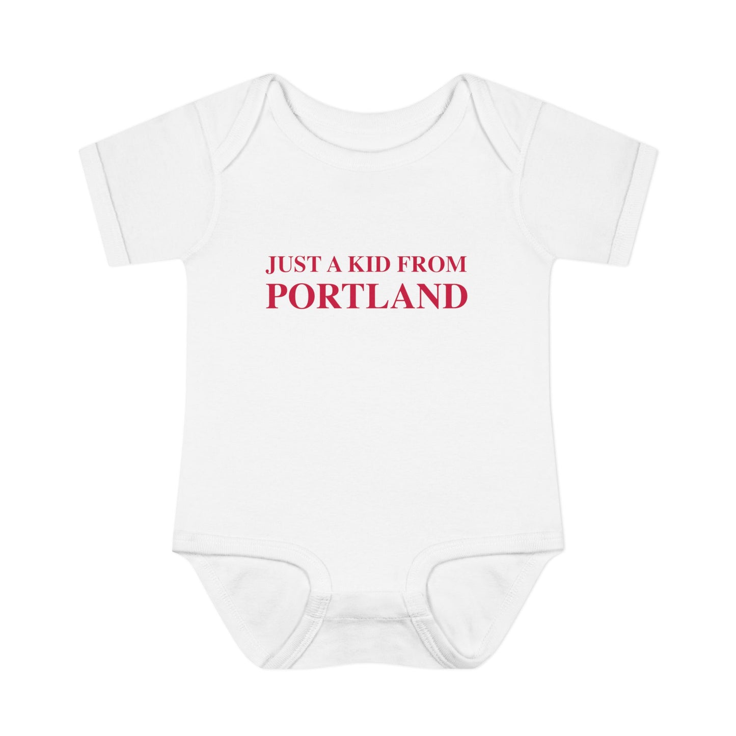 Just a kid from Portland Infant Baby Rib Bodysuit