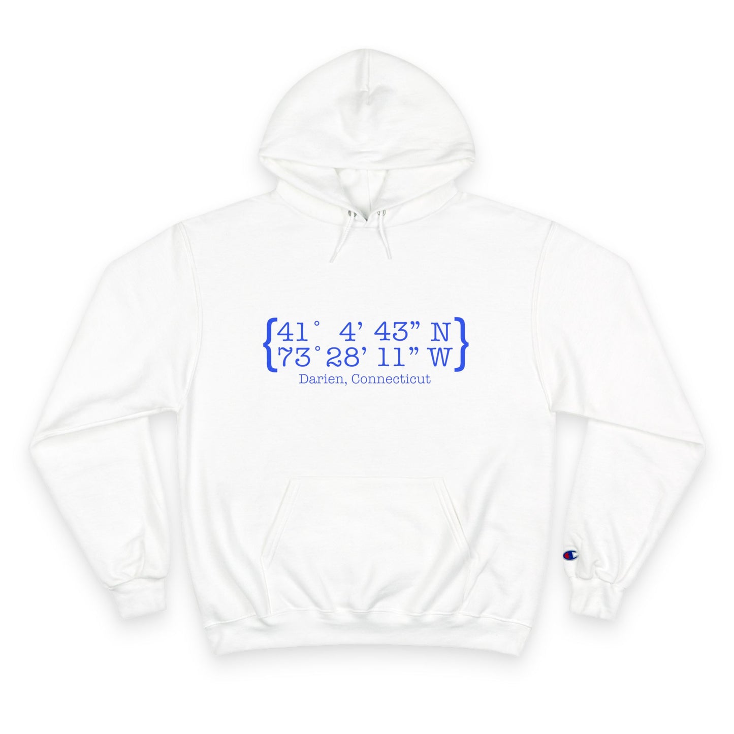 Darien Coordinates Champion Hoodie Sweatshirt