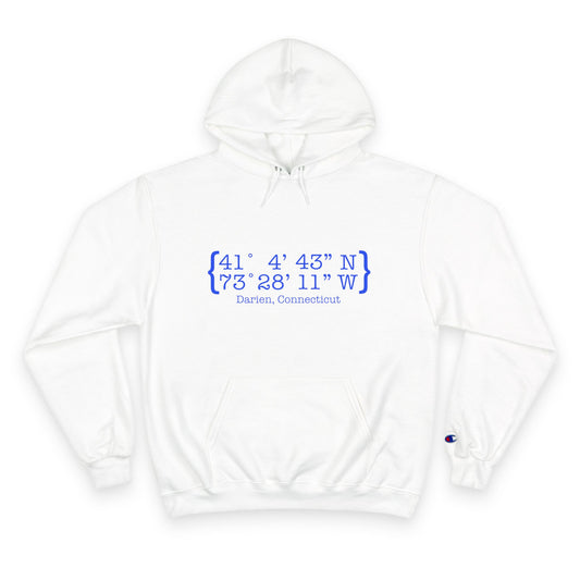 Darien Coordinates Champion Hoodie Sweatshirt