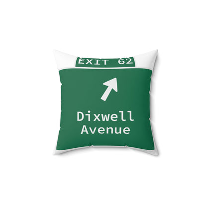 Vintage WCP Exit 62 Sign Spun Polyester Square Pillow