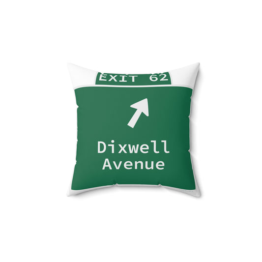 Vintage WCP Exit 62 Sign Spun Polyester Square Pillow