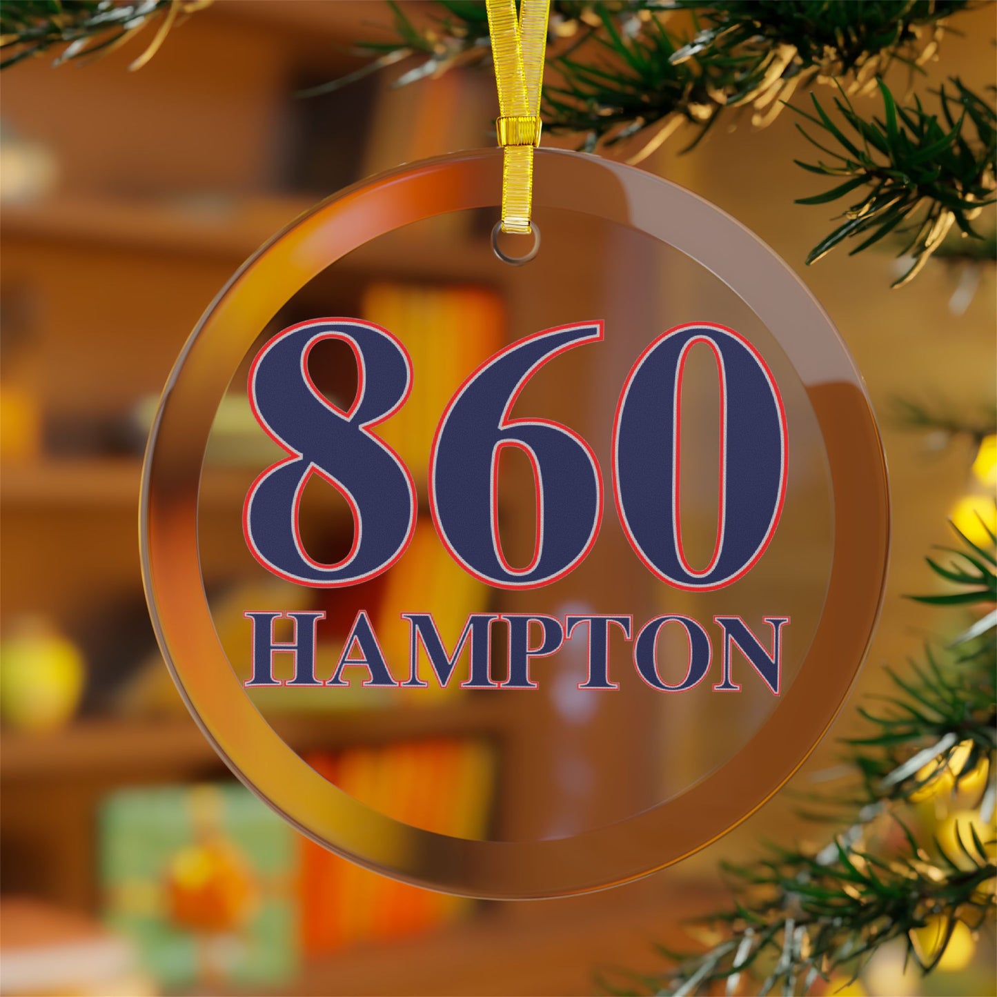 860 Hampton Red, White & Blue Glass Ornaments