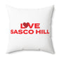 Love Sasco Hill Spun Polyester Square Pillow