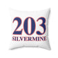 203 Silvermine Red, White & Blue Spun Polyester Square Pillow