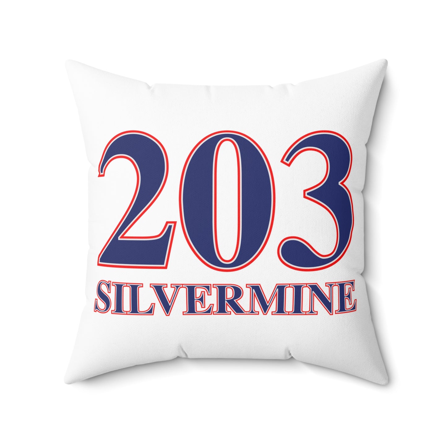 203 Silvermine Red, White & Blue Spun Polyester Square Pillow