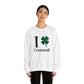 I Clover Cromwell  Unisex Heavy Blend™ Crewneck Sweatshirt (black)