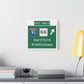 Vintage WCP Exit 68-NE Sign Matte Canvas, Stretched, 1.25"