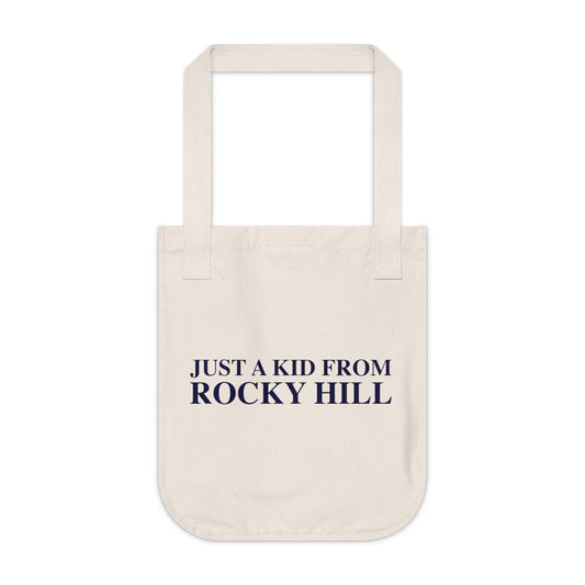 Just a kid from Rocky Hill Organic Canvas Tote Bag