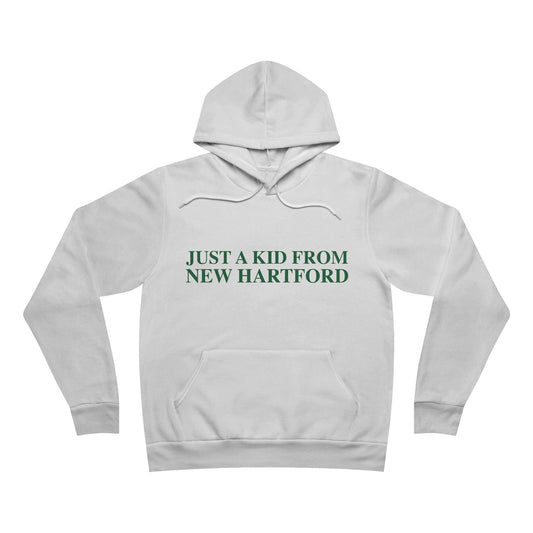 Just a kid from New Hartford Unisex Sponge Fleece Pullover Hoodie