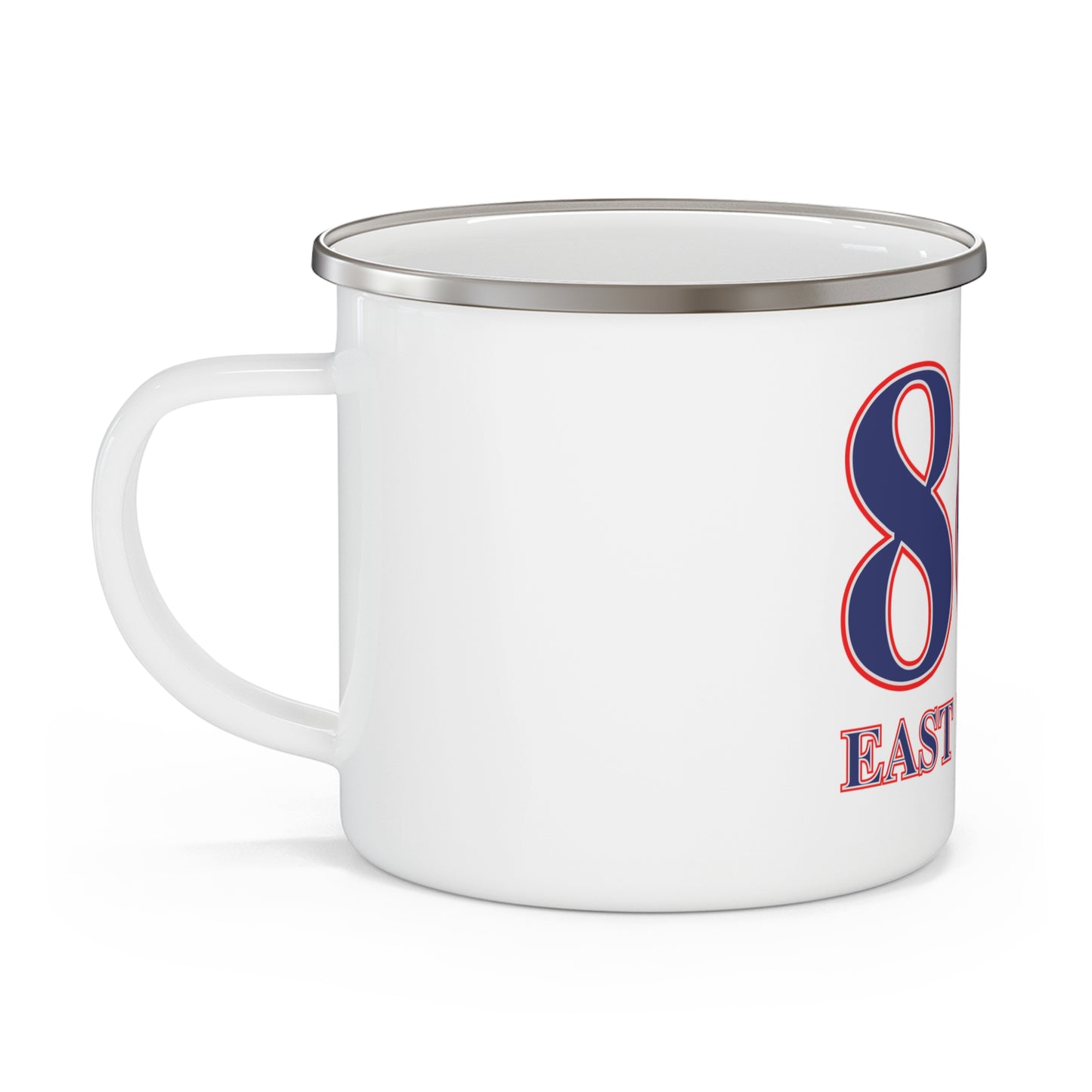 860 East Hampton Red, White & Blue Enamel Camping Mug