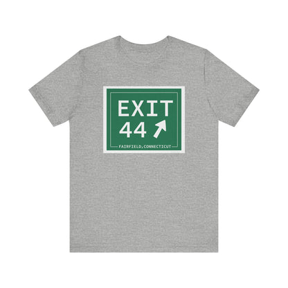 Vintage Exit 44 Merritt Parkway Sign Unisex Jersey Short Sleeve T-Shirt