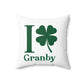 I Clover Granby Spun Polyester Square Pillow