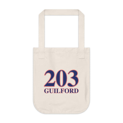 203 Guilford Red White & Blue Organic Canvas Tote Bag