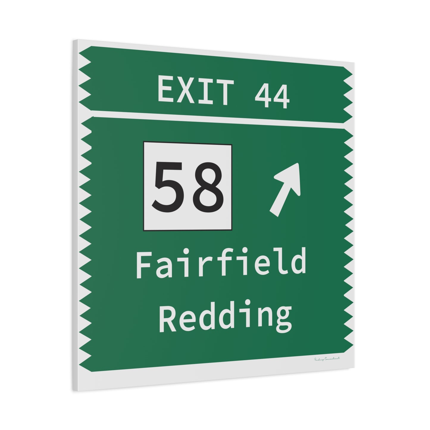 Vintage Merritt Parkway Exit 44 Sign Matte Canvas, Stretched, 1.25"