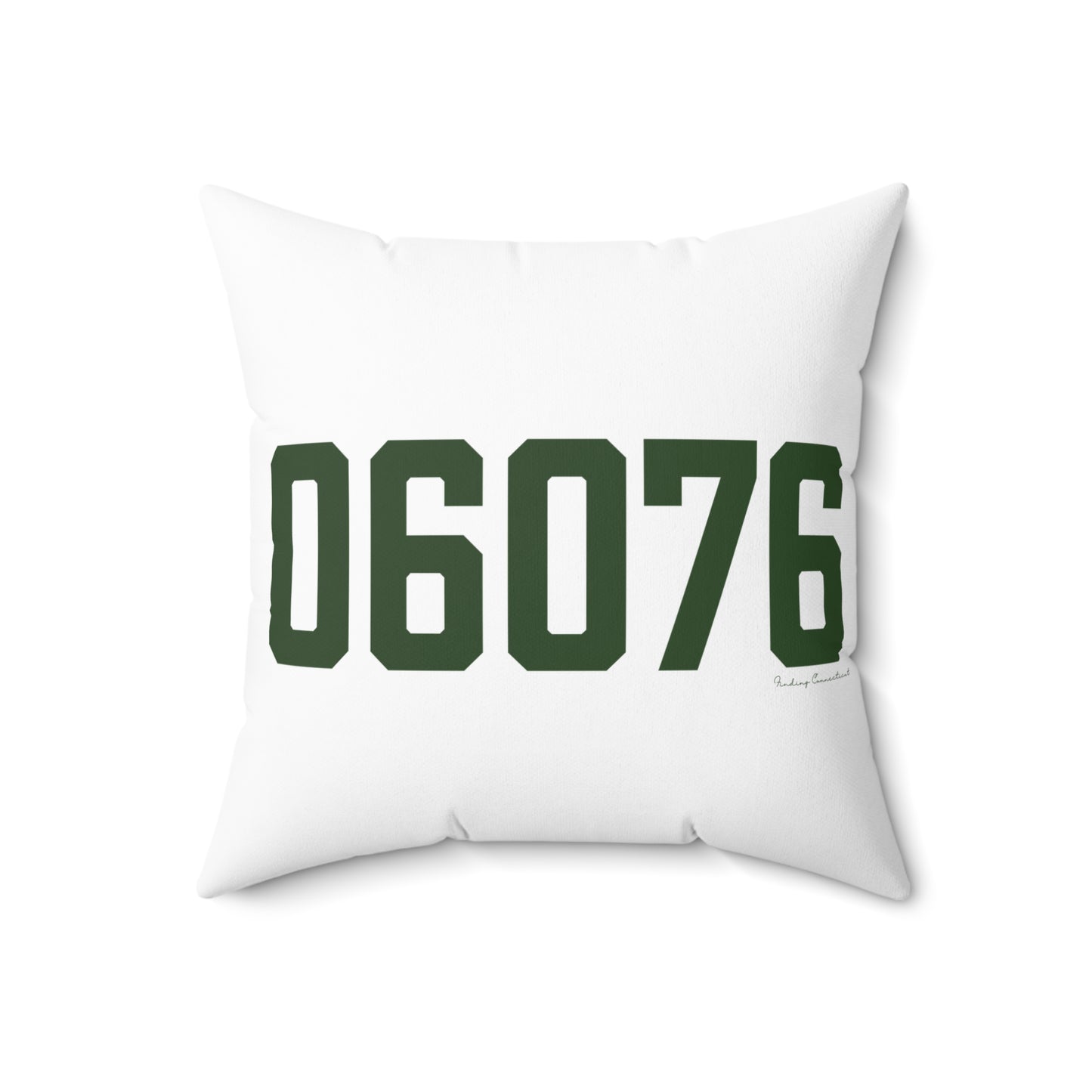 06076 Union Connecticut Zip Code Spun Polyester Square Pillow