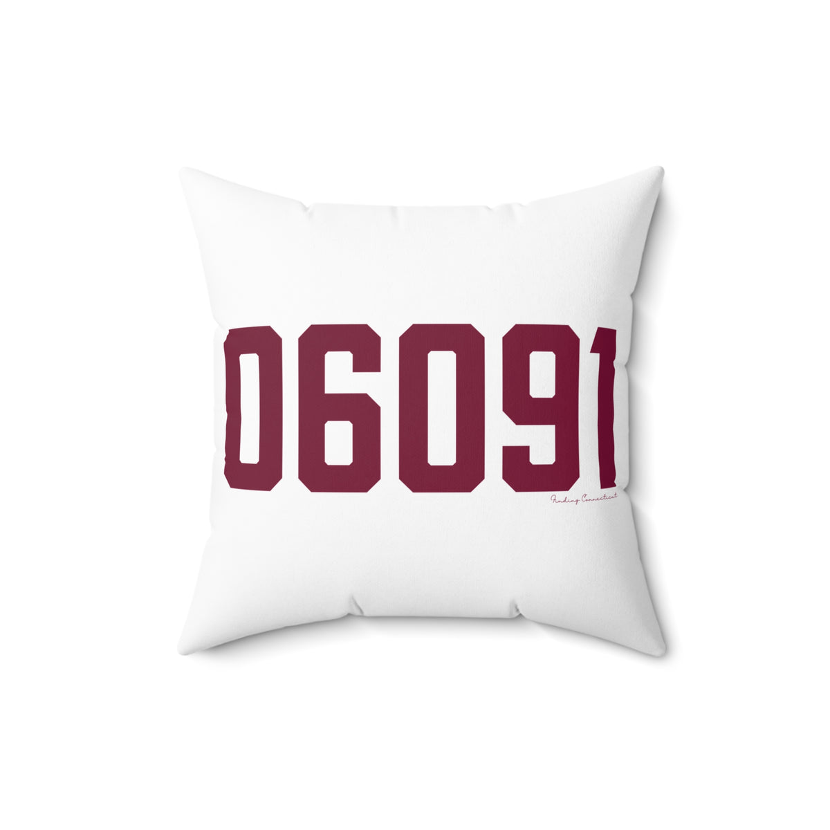 06091 Hartland Connecticut Zip Code Polyester Square Pillow