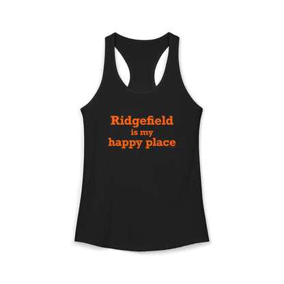 Ridgefield Is My Happy Place Women's Ideal Racerback Tank Top