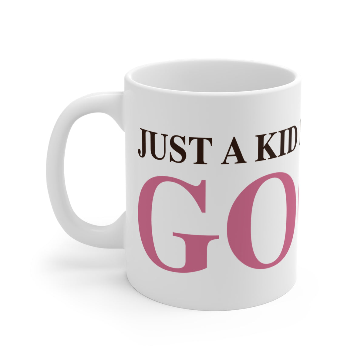 Just a kid Listening  to Goose - Pink & Espresso Mug 11oz