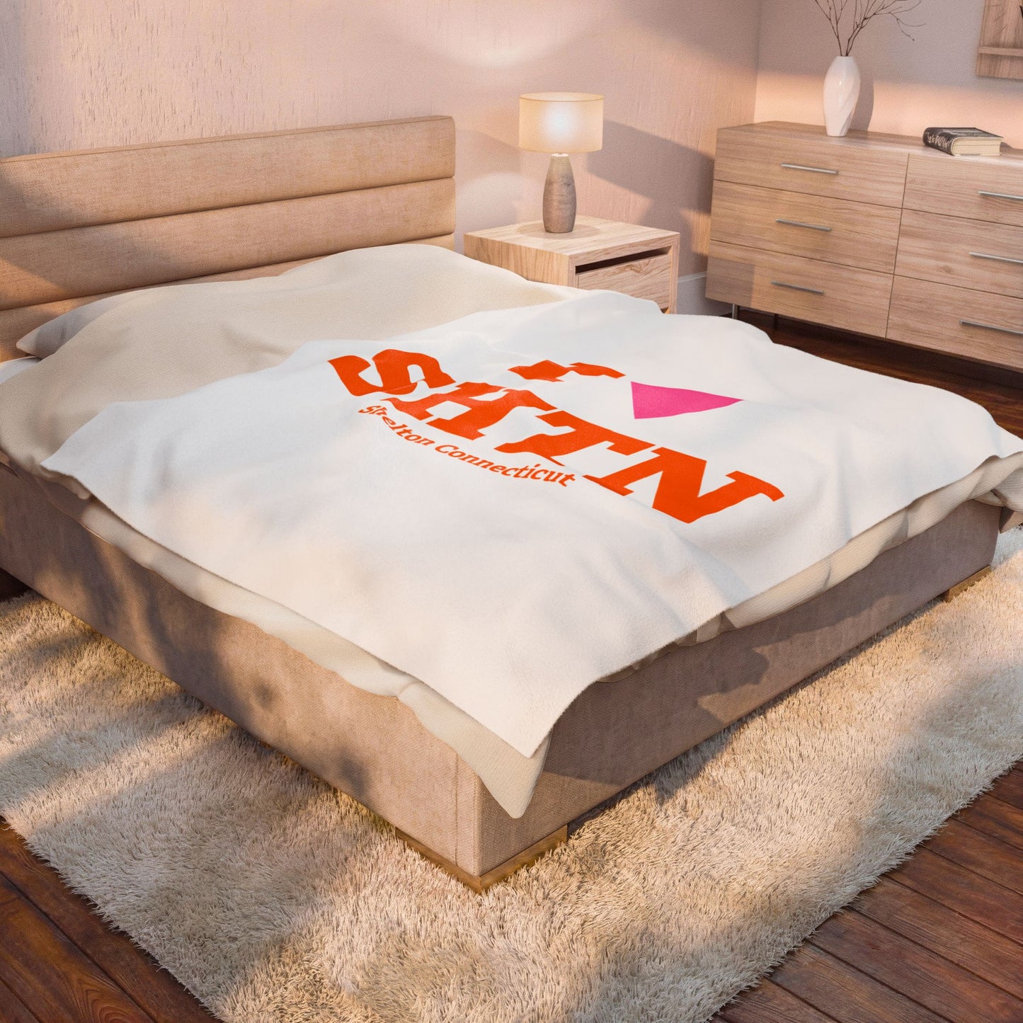 I Heart SHTN Velveteen Plush Blanket