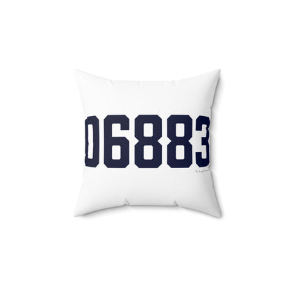 06883 Weston Connecticut Zip Code Spun Polyester Square Pillow