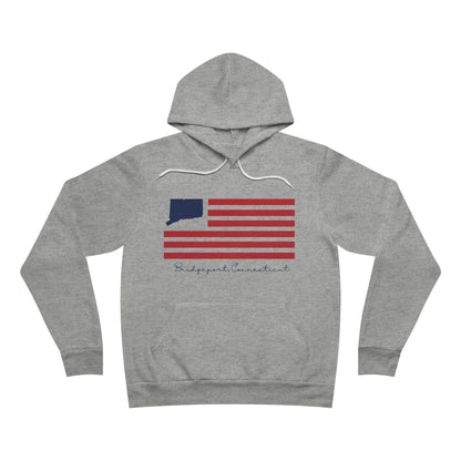 Bridgeport Connecticut Flag Unisex Sponge Fleece Pullover Hoodie