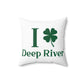 I Clover Deep River Spun Polyester Square Pillow