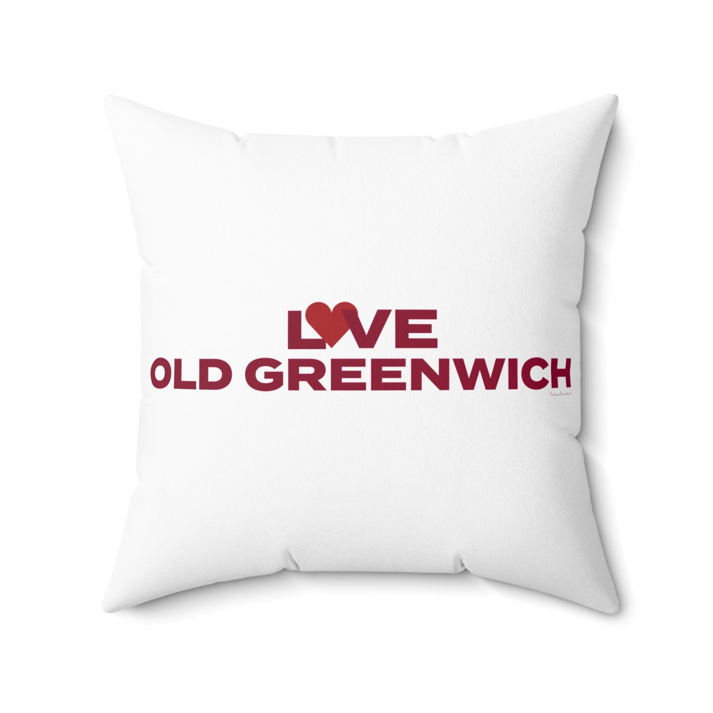 Love Old Greenwich Spun Polyester Square Pillow