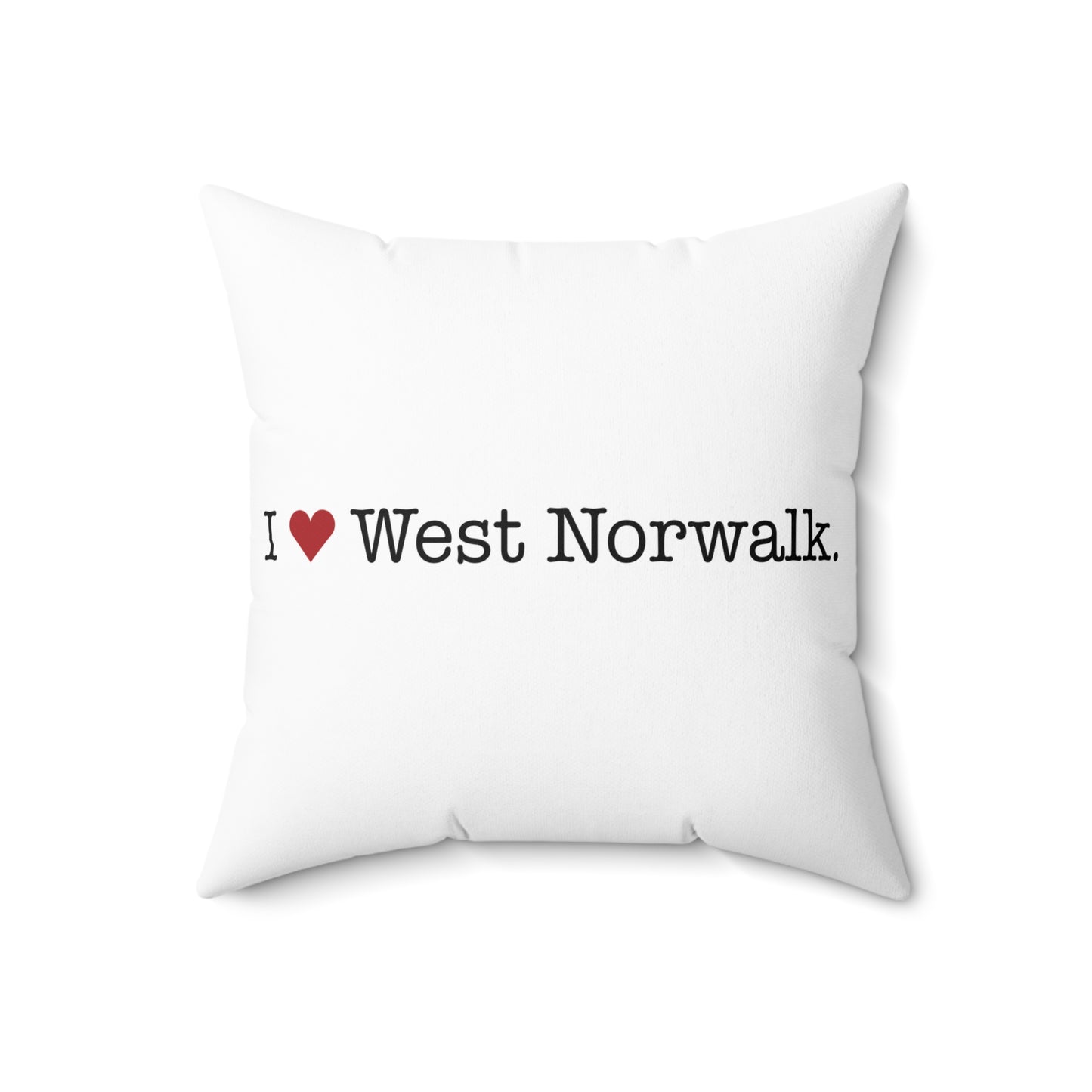 I Heart West Norwalk. Spun Polyester Square Pillow
