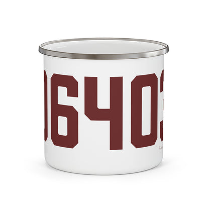 06403 Beacon Falls Connecticut Zip Code Enamel Camping Mug