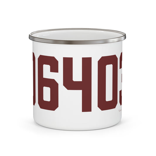 06403 Beacon Falls Connecticut Zip Code Enamel Camping Mug