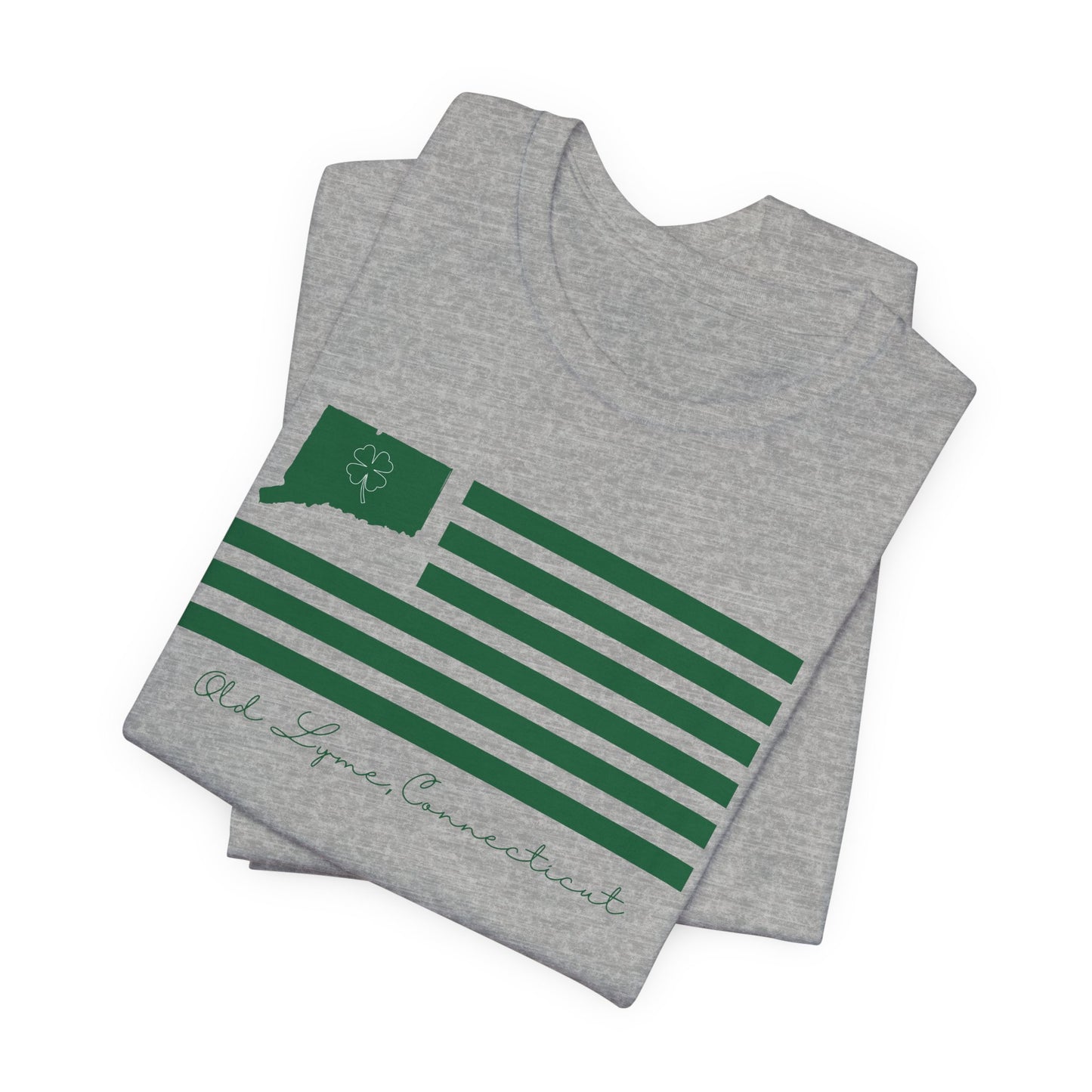 Old Lyme Connecticut St. Patrick’s Day Flag Unisex Jersey Short Sleeve T-Shirt